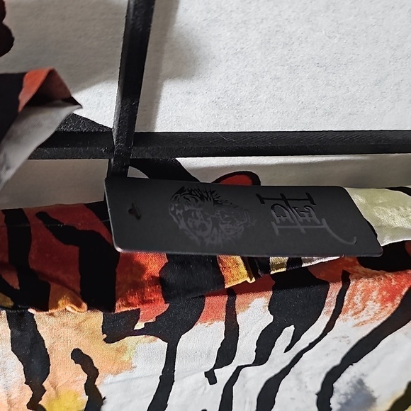 Ed Hardy Tiger‎ Striped Button Shirt Size Medium NWT - Picture 4 of 7